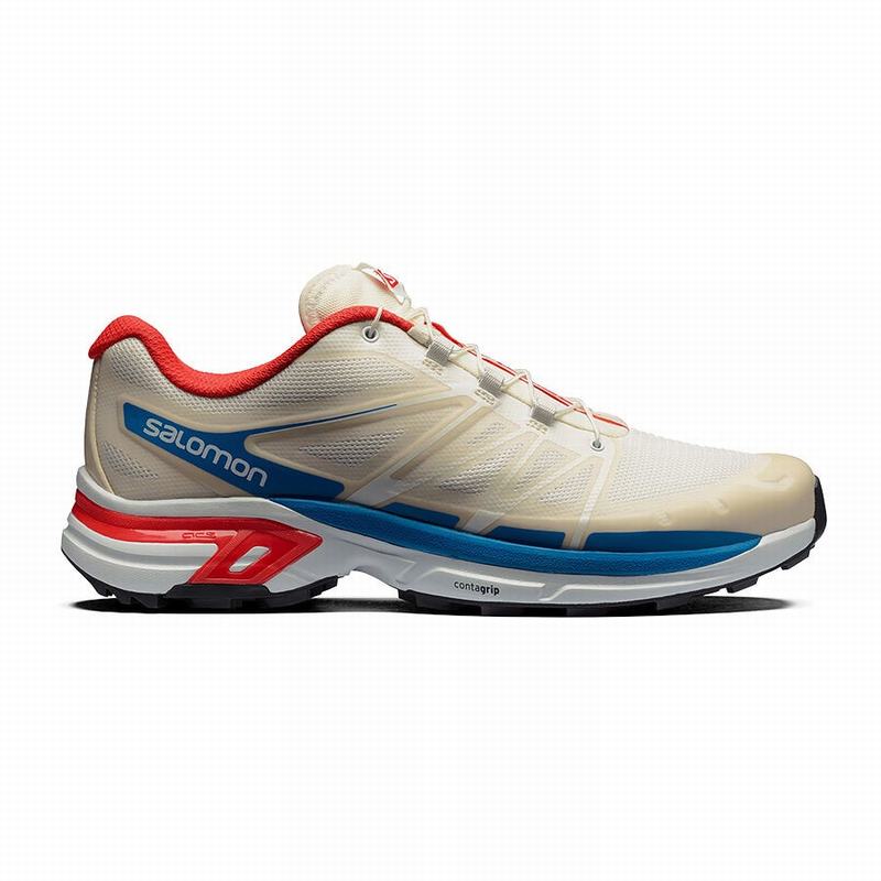 Chaussures De Trail Running Salomon Homme Beige / Rouge - Salomon XT-WINGS 2 - France (8012-OIAFX)